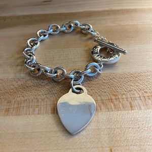 Tiffany & Co. sterling silver heart toggle bracelet